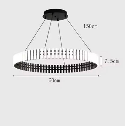 Carousel Pendant Chandelier – Modern Ring LED Suspension Light | Elegant Statement Lighting