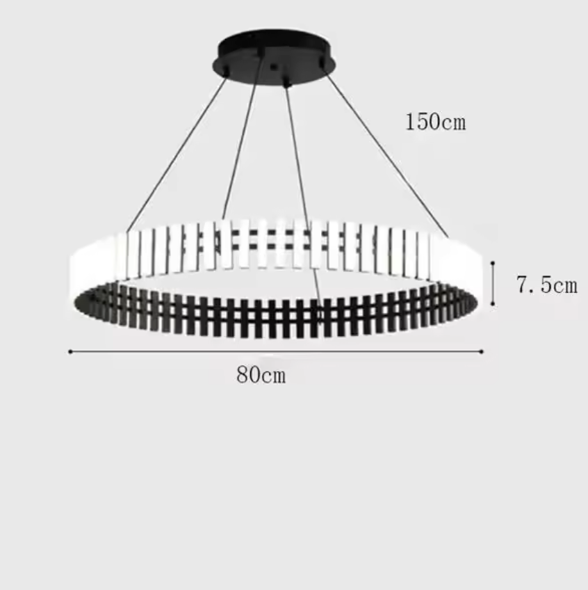 Carousel Pendant Chandelier – Modern Ring LED Suspension Light | Elegant Statement Lighting