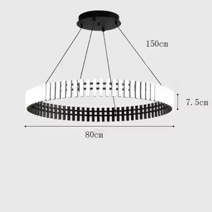 Carousel Pendant Chandelier – Modern Ring LED Suspension Light | Elegant Statement Lighting