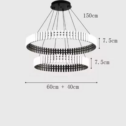 Carousel Pendant Chandelier – Modern Ring LED Suspension Light | Elegant Statement Lighting