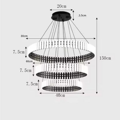 Carousel Pendant Chandelier – Modern Ring LED Suspension Light | Elegant Statement Lighting