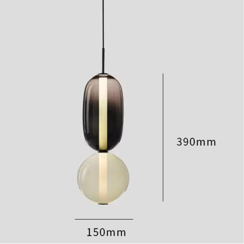 Candied Glass Pendant Light – Colourful Modern Hanging Lamp | Artistic Contemporary Ceiling Lighting