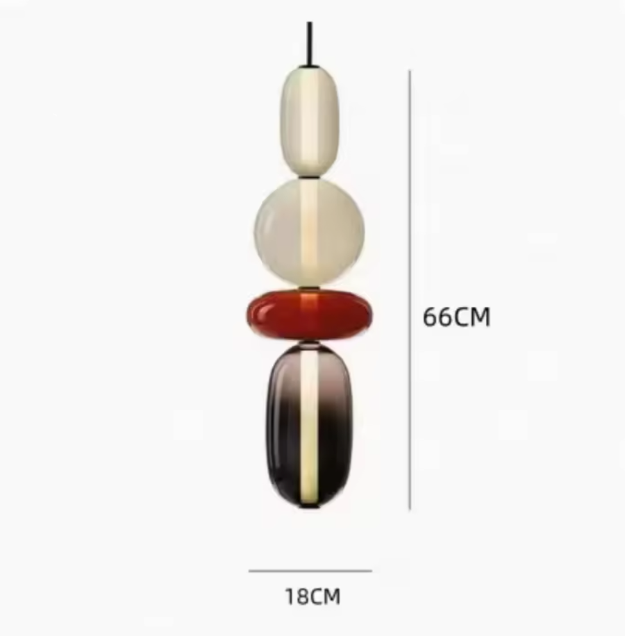 Candied Glass Pendant Light – Colourful Modern Hanging Lamp | Artistic Contemporary Ceiling Lighting