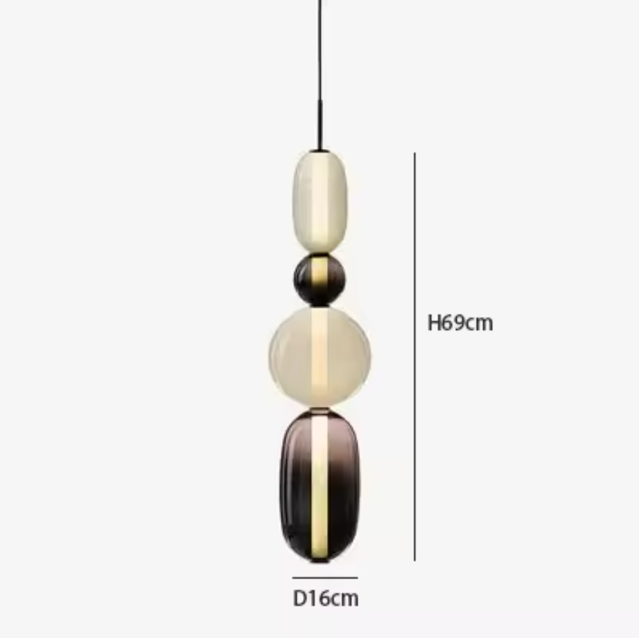 Candied Glass Pendant Light – Colourful Modern Hanging Lamp | Artistic Contemporary Ceiling Lighting