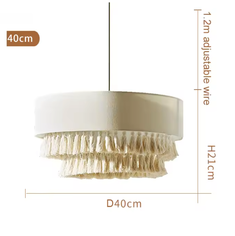 Nomad Linen Pendant Light – Wabi-Sabi Fabric Ceiling Lamp | Boho Japandi Ambient Lighting