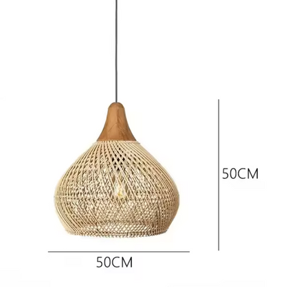 BaliWeave Pendant Light – Handwoven Rattan Ceiling Lamp | Southeast Asian Natural Lighting