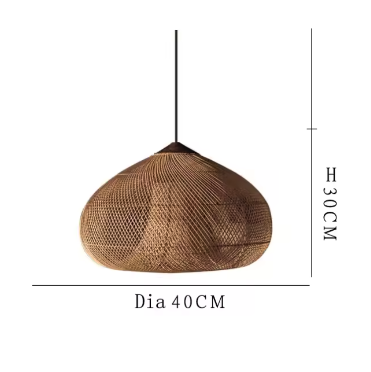 BaliWeave Pendant Light – Handwoven Rattan Ceiling Lamp | Southeast Asian Natural Lighting