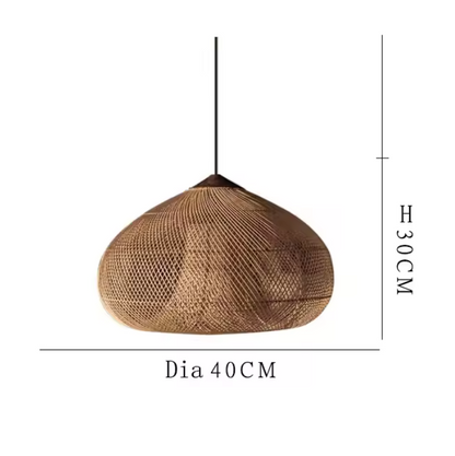 BaliWeave Pendant Light – Handwoven Rattan Ceiling Lamp | Southeast Asian Natural Lighting