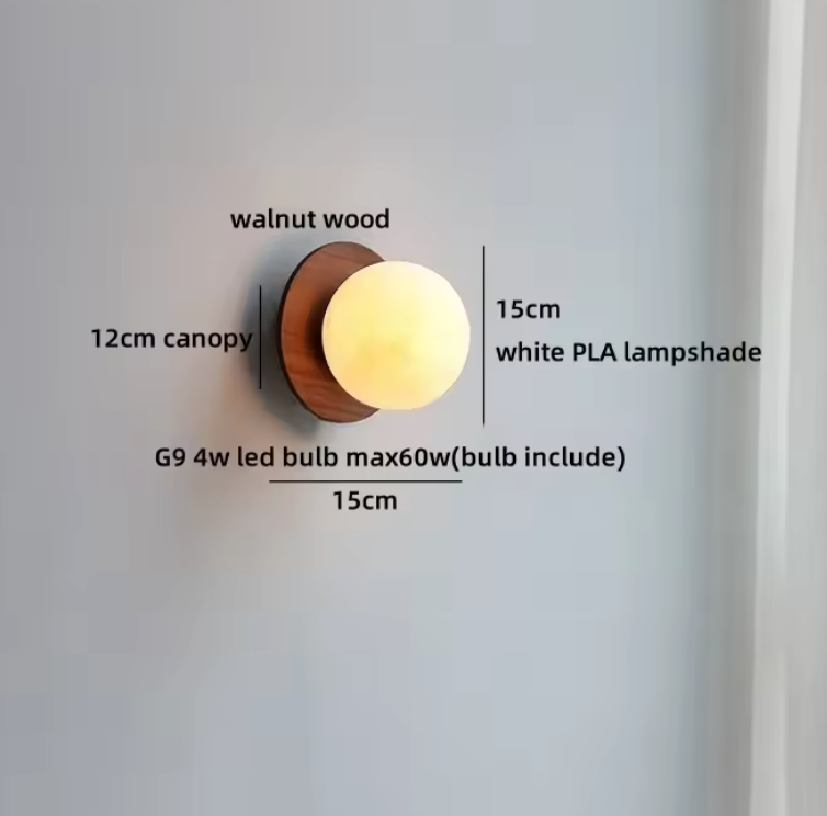Satori Globe Wall Light – Japanese-Inspired Glass Wall Lamp | Luxury Copper Accent Lighting