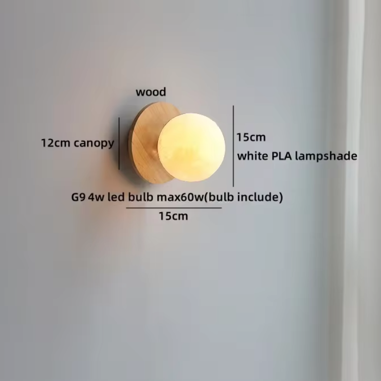 Satori Globe Wall Light – Japanese-Inspired Glass Wall Lamp | Luxury Copper Accent Lighting