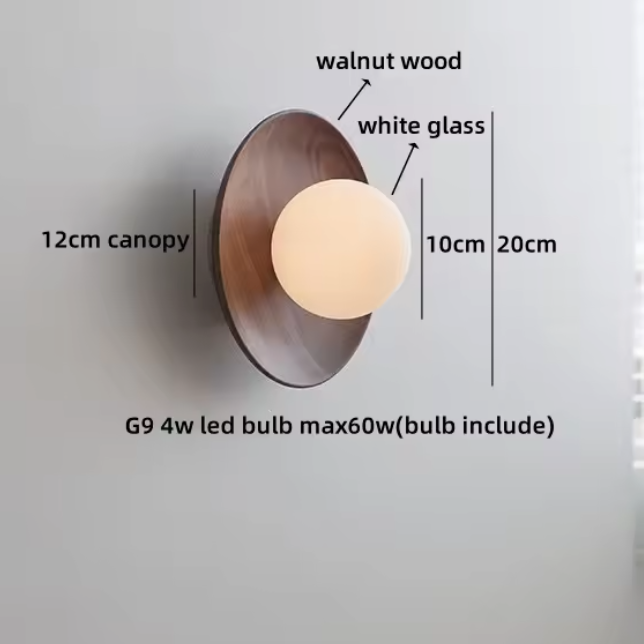 Satori Globe Wall Light – Japanese-Inspired Glass Wall Lamp | Luxury Copper Accent Lighting