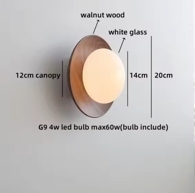 Satori Globe Wall Light – Japanese-Inspired Glass Wall Lamp | Luxury Copper Accent Lighting