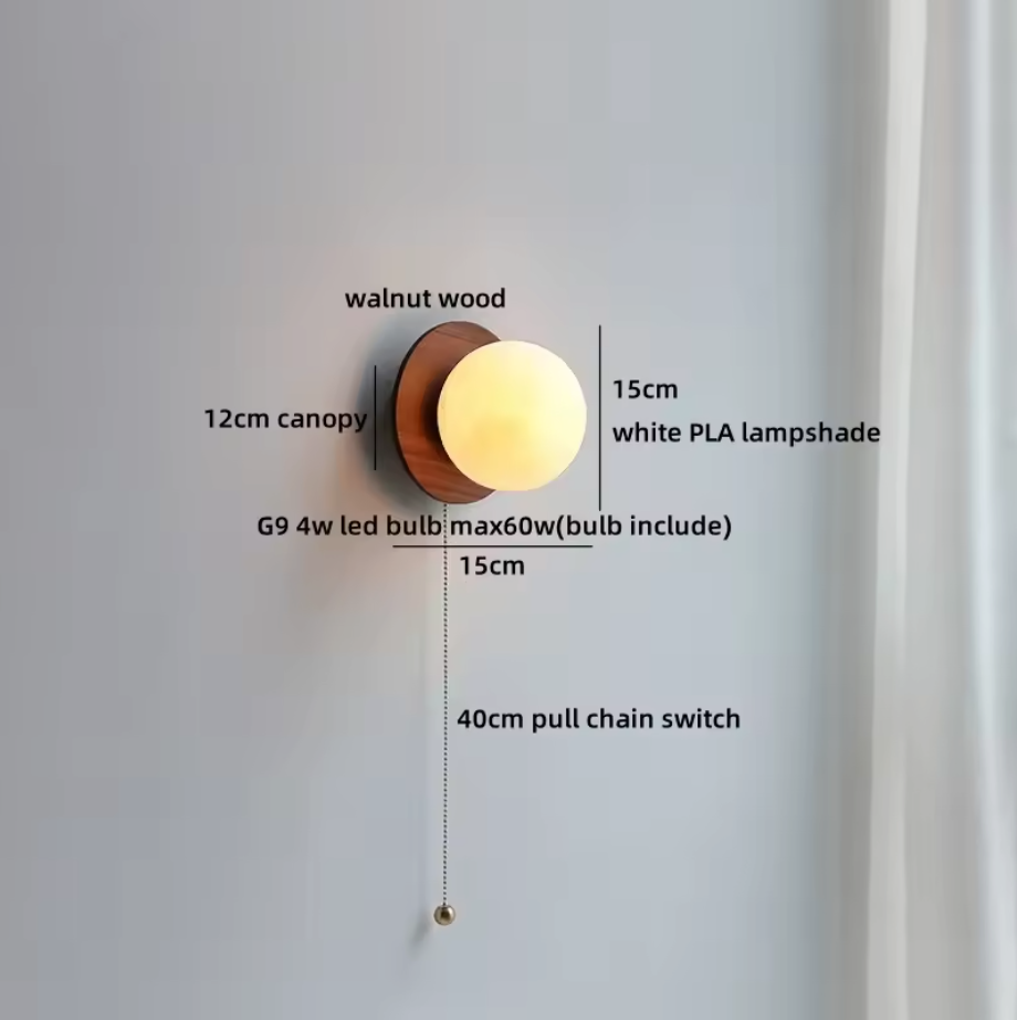 Satori Globe Wall Light – Japanese-Inspired Glass Wall Lamp | Luxury Copper Accent Lighting