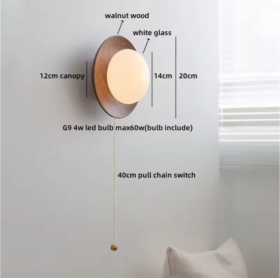 Satori Globe Wall Light – Japanese-Inspired Glass Wall Lamp | Luxury Copper Accent Lighting