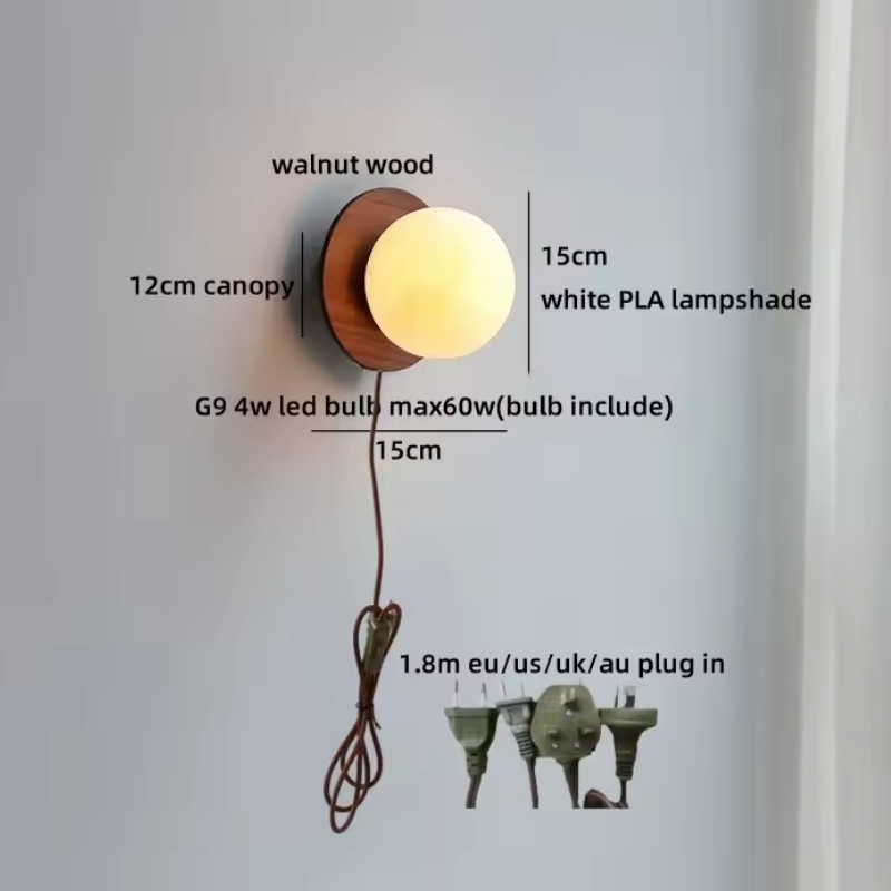 Satori Globe Wall Light – Japanese-Inspired Glass Wall Lamp | Luxury Copper Accent Lighting