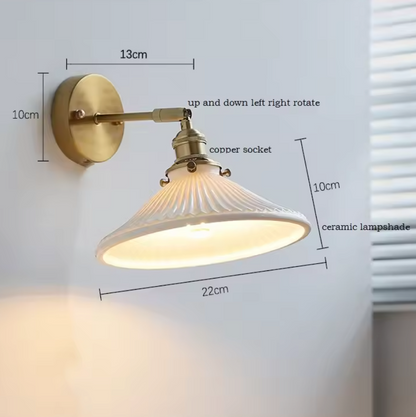 Takumi Glow Wall Light – Handcrafted Ceramic Wall Lamp | Japanese Minimalist Accent Lighting