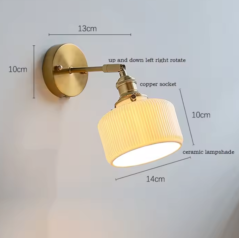 Takumi Glow Wall Light – Handcrafted Ceramic Wall Lamp | Japanese Minimalist Accent Lighting