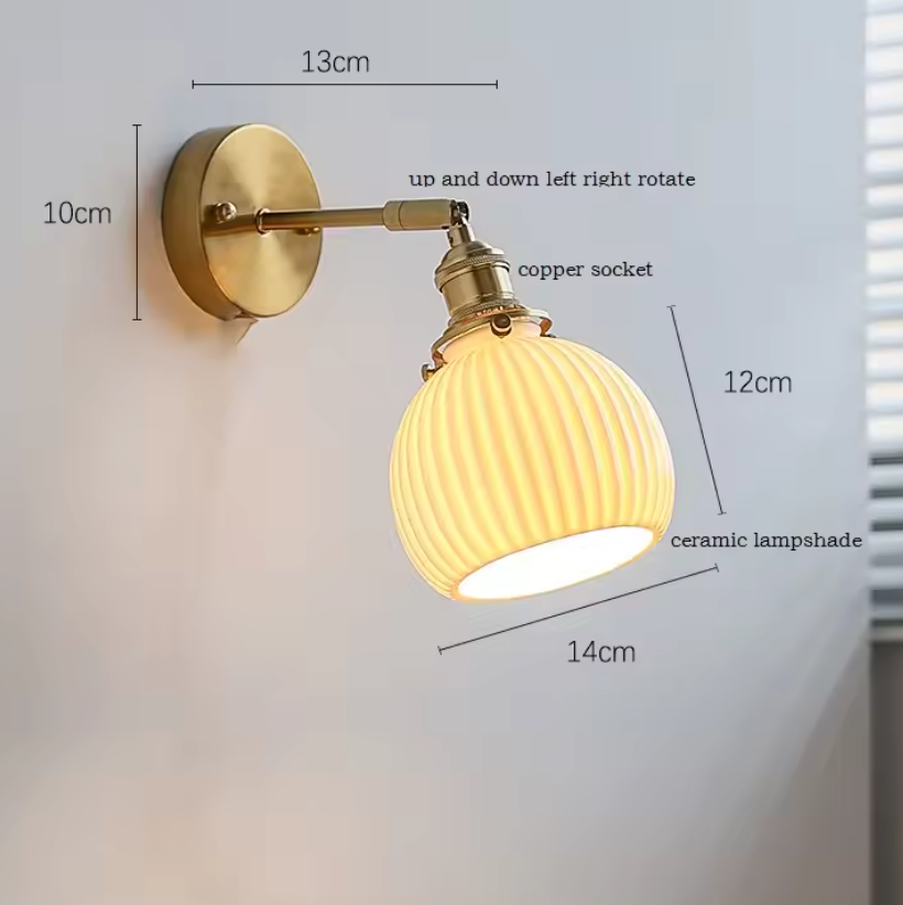Takumi Glow Wall Light – Handcrafted Ceramic Wall Lamp | Japanese Minimalist Accent Lighting