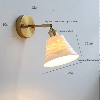 Takumi Glow Wall Light – Handcrafted Ceramic Wall Lamp | Japanese Minimalist Accent Lighting