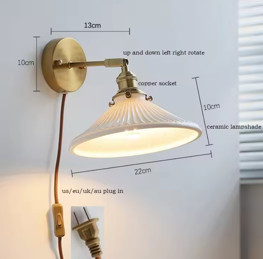Takumi Glow Wall Light – Handcrafted Ceramic Wall Lamp | Japanese Minimalist Accent Lighting