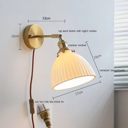 Takumi Glow Wall Light – Handcrafted Ceramic Wall Lamp | Japanese Minimalist Accent Lighting