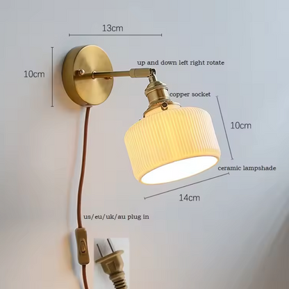 Takumi Glow Wall Light – Handcrafted Ceramic Wall Lamp | Japanese Minimalist Accent Lighting