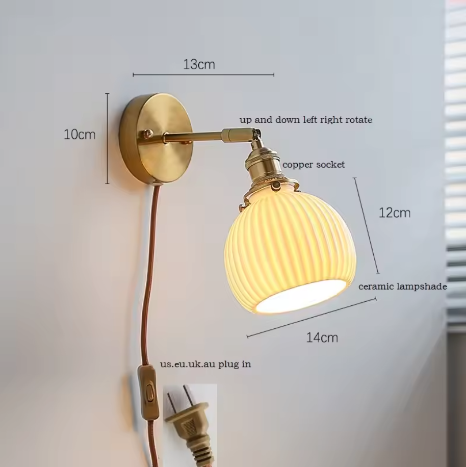 Takumi Glow Wall Light – Handcrafted Ceramic Wall Lamp | Japanese Minimalist Accent Lighting