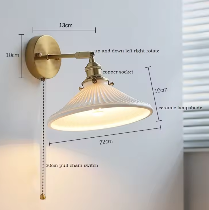 Takumi Glow Wall Light – Handcrafted Ceramic Wall Lamp | Japanese Minimalist Accent Lighting