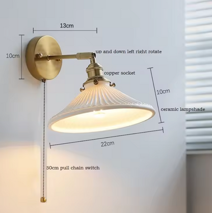 Takumi Glow Wall Light – Handcrafted Ceramic Wall Lamp | Japanese Minimalist Accent Lighting