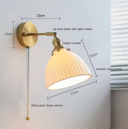 Takumi Glow Wall Light – Handcrafted Ceramic Wall Lamp | Japanese Minimalist Accent Lighting