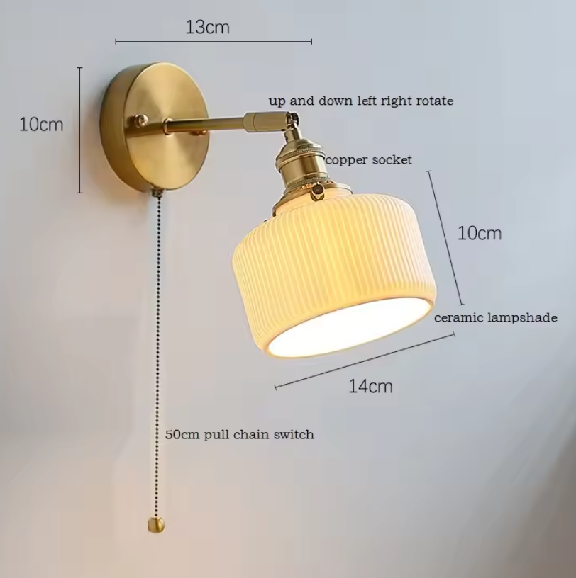 Takumi Glow Wall Light – Handcrafted Ceramic Wall Lamp | Japanese Minimalist Accent Lighting