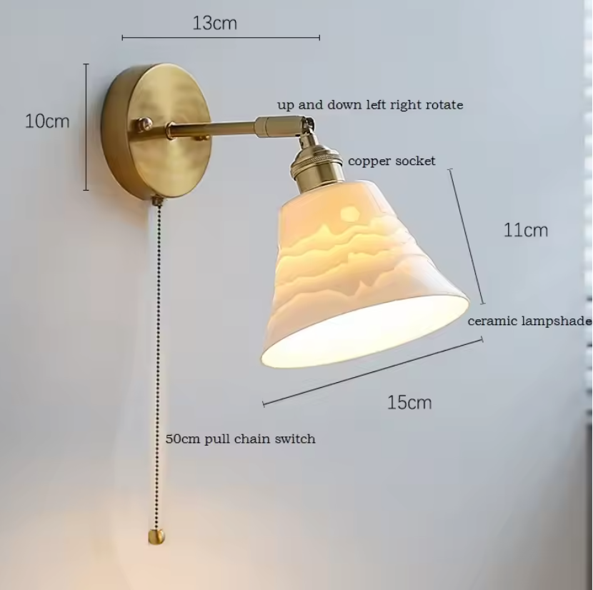 Takumi Glow Wall Light – Handcrafted Ceramic Wall Lamp | Japanese Minimalist Accent Lighting