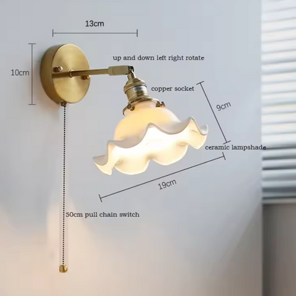 Takumi Glow Wall Light – Handcrafted Ceramic Wall Lamp | Japanese Minimalist Accent Lighting
