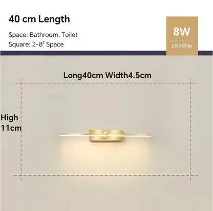 AuraLine LED Mirror Wall Light – Modern Bathroom Lighting | 3 Colour Temperature Vanity Lamp