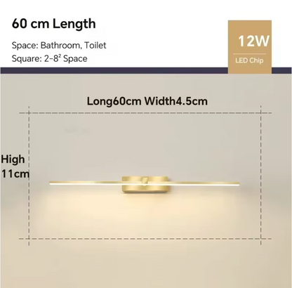 AuraLine LED Mirror Wall Light – Modern Bathroom Lighting | 3 Colour Temperature Vanity Lamp