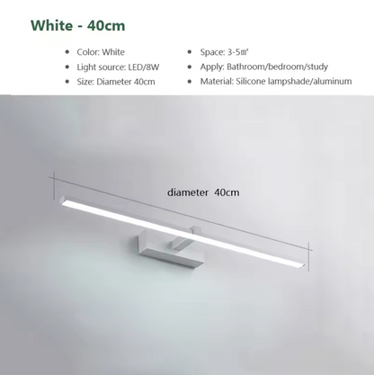 AuraLine LED Mirror Wall Light – Modern Bathroom Lighting | 3 Colour Temperature Vanity Lamp