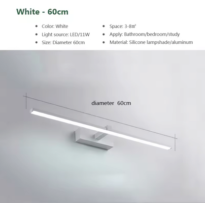 AuraLine LED Mirror Wall Light – Modern Bathroom Lighting | 3 Colour Temperature Vanity Lamp