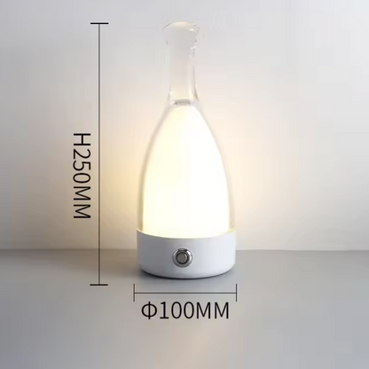 VinoGlow Rechargeable Table Lamp – Decorative Bottle Light | Dimmable Ambient LED Design