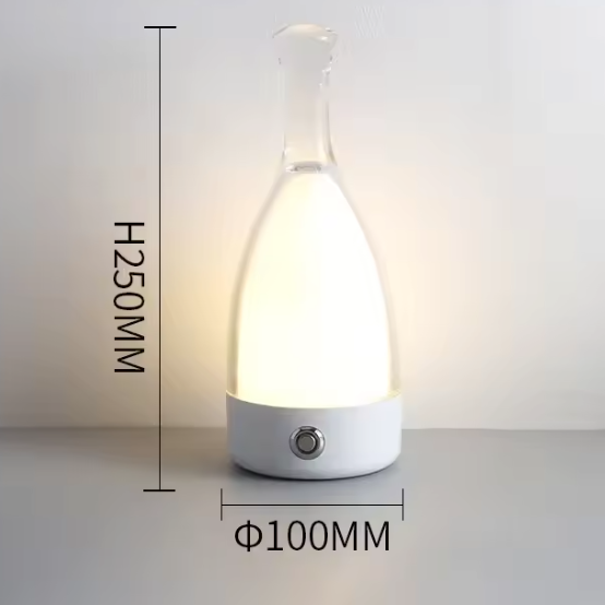 Rechargeable Wine Bottle Night Light – Decorative LED Table Lamp with Touch Control
