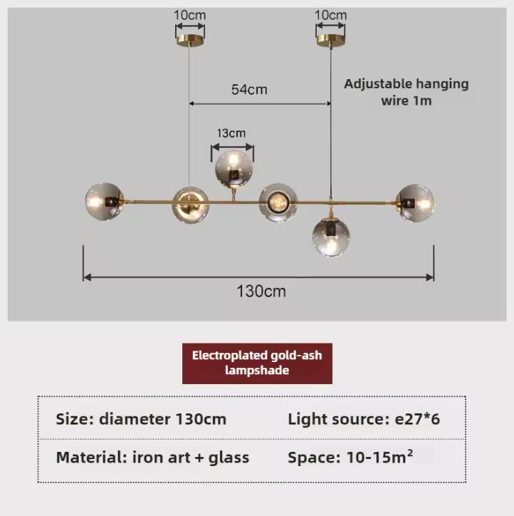 Orb Glass Globe Pendant Light – Modern Multi-Globe Hanging Lamp