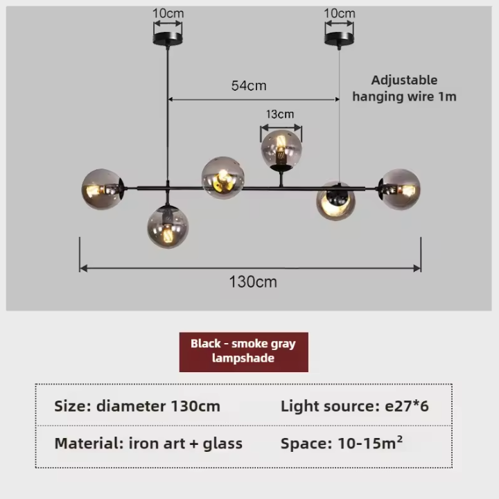 Orb Glass Globe Pendant Light – Modern Multi-Globe Hanging Lamp