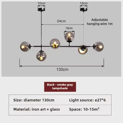 Orb Glass Globe Pendant Light – Modern Multi-Globe Hanging Lamp