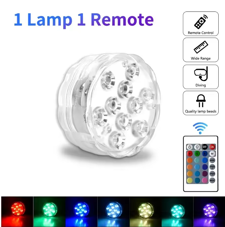 HydraGlow RGB Underwater Lights – Magnetic IP68 Pool & Aquarium LED Lights | Waterproof Colour-Changing Lighting
