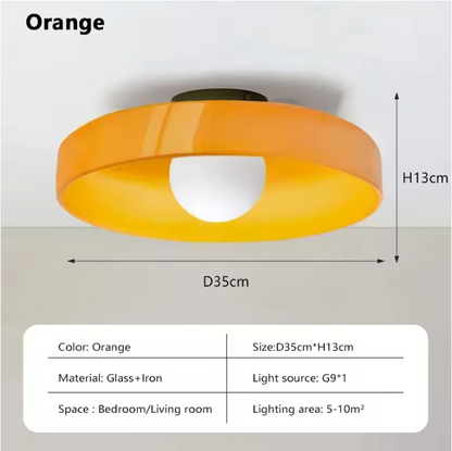 Orbessa Round Ceiling Light – Modern Glass Flush Mount Lamp | Minimalist Interior Lighting for Contemporary Spaces