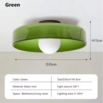 Orbessa Round Ceiling Light – Modern Glass Flush Mount Lamp | Minimalist Interior Lighting for Contemporary Spaces
