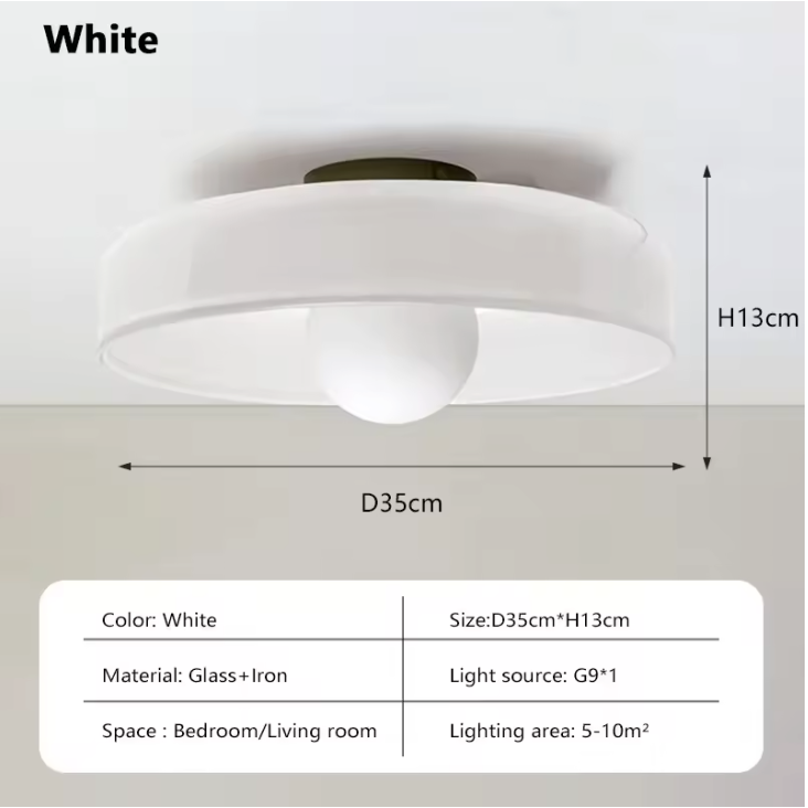 Orbessa Round Ceiling Light – Modern Glass Flush Mount Lamp | Minimalist Interior Lighting for Contemporary Spaces
