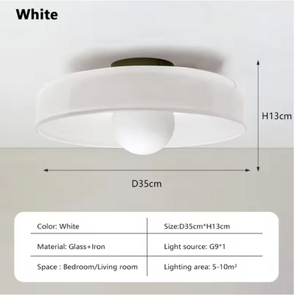 Orbessa Round Ceiling Light – Modern Glass Flush Mount Lamp | Minimalist Interior Lighting for Contemporary Spaces