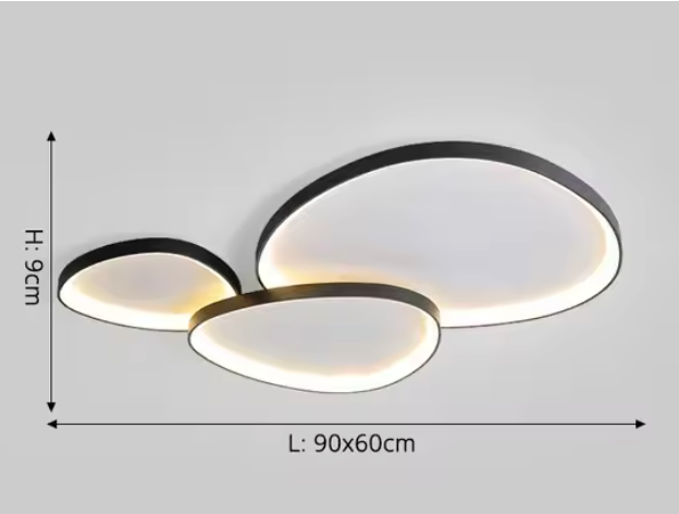 DEWY Ceiling Light – Artistic Three-Part LED Ceiling Lamp | Modern Sculptural Ambient Lighting