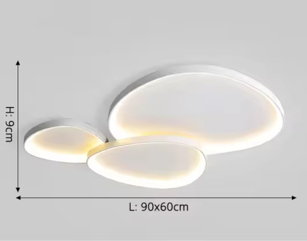 DEWY Ceiling Light – Artistic Three-Part LED Ceiling Lamp | Modern Sculptural Ambient Lighting