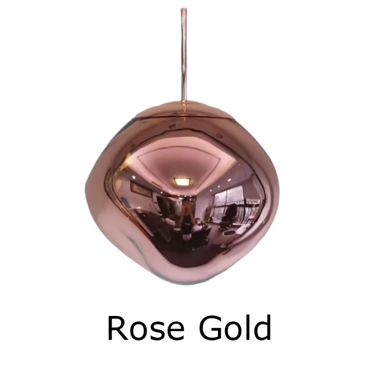 Dynamic Acrylic Pendant Light – Modern Metallic Hanging Lamp | Contemporary Statement Lighting for Dining Spaces